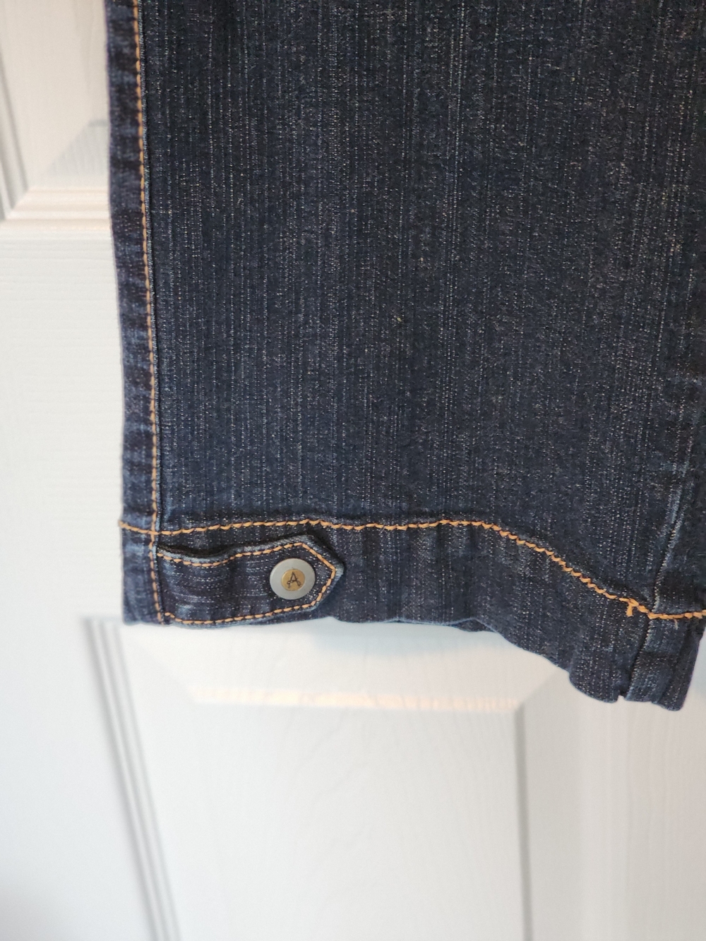 Wrangler Women’s Dark Blue Cropped Denim Jeans Size 14P Petite - Picture 8 of 14